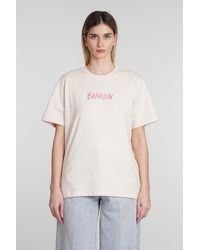 Barrow - T-shirt In Beige Cotton - Lyst