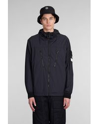 Stone Island - Giacca Casual in Poliammide Nera - Lyst