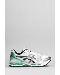 Asics - Gel-kayano 14 Sneakers In Silver Leather And Fabric - Lyst