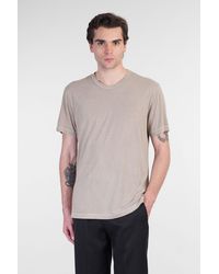 James Perse - T-Shirt in Cotone egiziiano nylon recycled Verde - Lyst