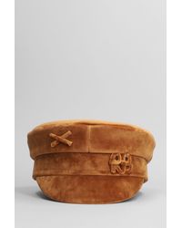 Ruslan Baginskiy - Logo-embellished Hats In Brown Polyester - Lyst