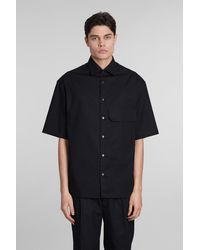 Emporio Armani - Shirt In Black Cotton - Lyst