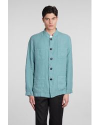 Massimo Alba - Cina2 Casual Jacket In Green Linen - Lyst