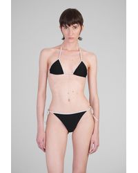 Mc2 Saint Barth - Beachwear Leah string in viscosa Nera - Lyst