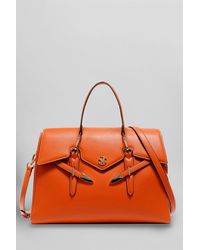 Secret Pon-pon - Tote Yalis large in Pelle Arancione - Lyst