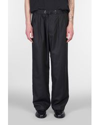 White Sand - Pantalone in Cotone Nero - Lyst