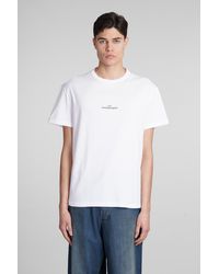 Maison Margiela - T-Shirt in Cotone Bianco - Lyst