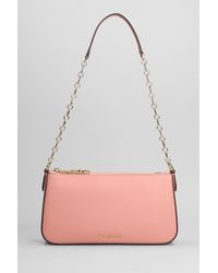 Michael Kors - Clutch In Rose-pink Leather - Lyst