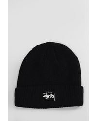 Stussy - Hats In Black Acrylic - Lyst