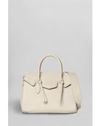 Secret Pon-pon - Tote Laya small in Pelle Bianca - Lyst