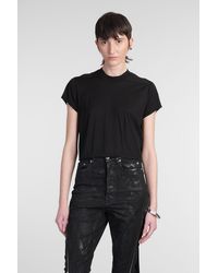 Rick Owens - Cropped Small Level T-shirt In Black Cotton - Lyst
