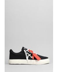 Off-White c/o Virgil Abloh - Low Vulcanized Sneakers In Black Cotton - Lyst