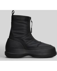 Moon Boot - Mb Luna Ankle Boots In Black Nylon - Lyst