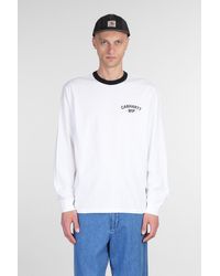 Carhartt - L-s 89 Ringer T-shirt In White Cotton - Lyst
