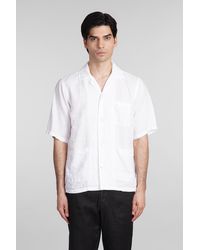 Aspesi - Camicia Ago Shirt In White Linen - Lyst