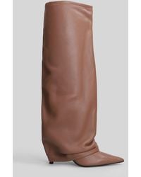 Castagna - Irina High Heels Boots In Camel Leather - Lyst