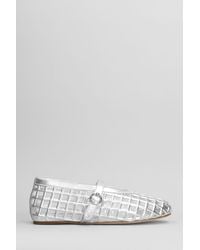 3Juin - Gwen 005 Ballet Flats In Silver Leather - Lyst