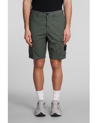 Stone Island - Shorts in Cotone Verde - Lyst