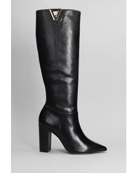 SCHUTZ SHOES - High Heels Boots In Black Leather - Lyst