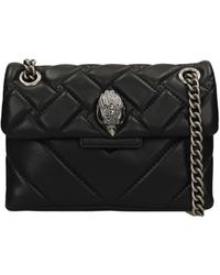 kurt geiger black leather shoulder bolsa
