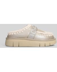 Mou - Bounce Clog Slipper-mule In Beige Leather - Lyst