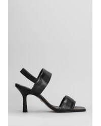 Carrano - Sandali in Pelle Nera - Lyst