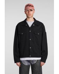 Acne Studios - Giacca Casual in Cotone Nero - Lyst