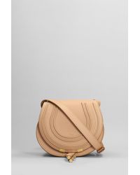 Chloé - Mercie Shoulder Bag In Beige Leather - Lyst