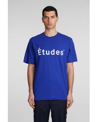 Etudes Studio - T-Shirt in Cotone Blu - Lyst