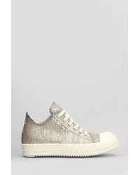 Rick Owens - Sneakers Low sneaks in Cotone Oro - Lyst