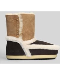 Moon Boot - Mb Evx Patch Low Heels Ankle Boots In Brown Suede - Lyst
