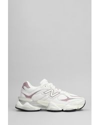 New Balance - Sneakers 9060 in Camoscio e Tessuto Bianco - Lyst