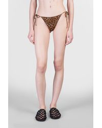 Mc2 Saint Barth - Marielle Overlock Beachwear In Animalier Polyamide - Lyst