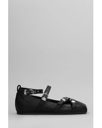 Vic Matié - Logic 101 Ballet Flats In Black Leather - Lyst