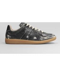 Maison Margiela - Sneakers Replica in Pelle Nera - Lyst
