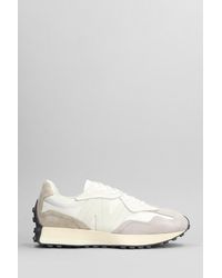 New Balance - 327 Sneakers In White Suede And Leather - Lyst