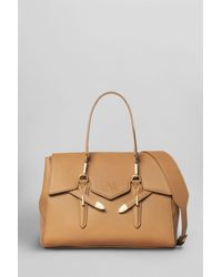 Secret Pon-pon - Yalis Grain Medium Shoulder Bag In Leather Color Leather - Lyst