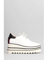 Stella McCartney - Lace Up Shoes In White Leather - Lyst