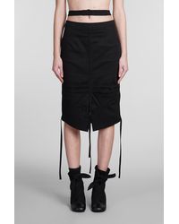 ANDREADAMO - Skirt In Black Cotton - Lyst