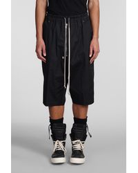 Rick Owens - Shorts Bela pods in Cotone Nero - Lyst