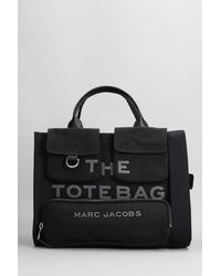 Marc Jacobs - The Medium Tote Tote In Black Cotton - Lyst