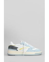 Date - Sneakers Torneo Colored in pelle e camoscio Bianco - Lyst