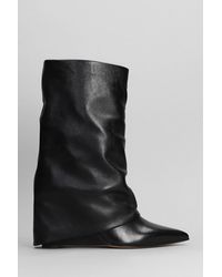 The Seller - Ankle Boots Inside Wedge In Black Leather - Lyst