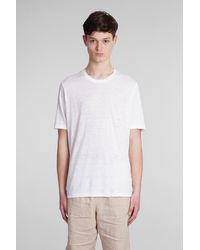120 - T-Shirt in lino Bianco - Lyst