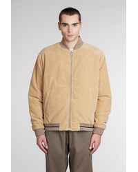 Palm Angels - Casual Jacket In Beige Cotton - Lyst