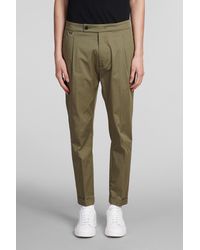 Low Brand - Riviera Pants In Green Cotton - Lyst