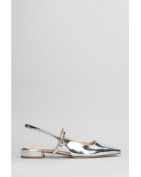 Fabio Rusconi - Ballet Flats In Silver Leather - Lyst