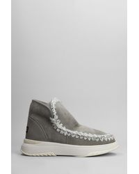 Mou - Eskimo jogger Sneakers In Grey Suede - Lyst