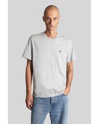 Ami Paris - T-shirt In Grey Cotton - Lyst