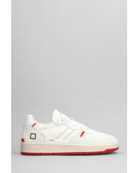 Date - Court 2.0 Sneakers In White Leather And Fabric - Lyst